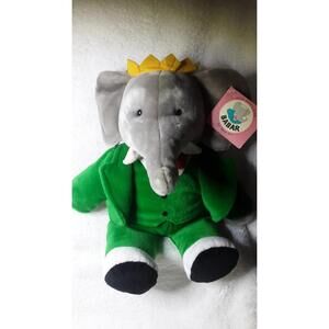 1988 Gund King  Babar With Tag 16in